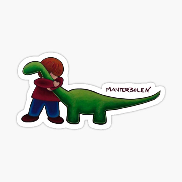 Brontosaurus Hug [detail] Sticker