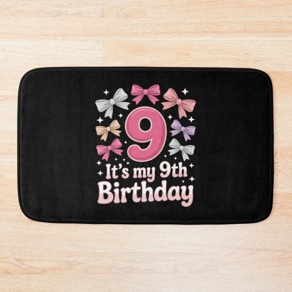 Item preview, It's My 9th Birthday Girl Coquette Bow 9 Year Old Party Girl designed and sold by joedavila.