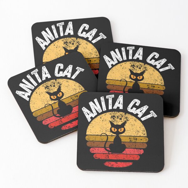 Item preview, Minimalist Black Cat Retro Sunset - IYAM ANITA Whimsical Pet Art designed and sold by AnitaVibes.