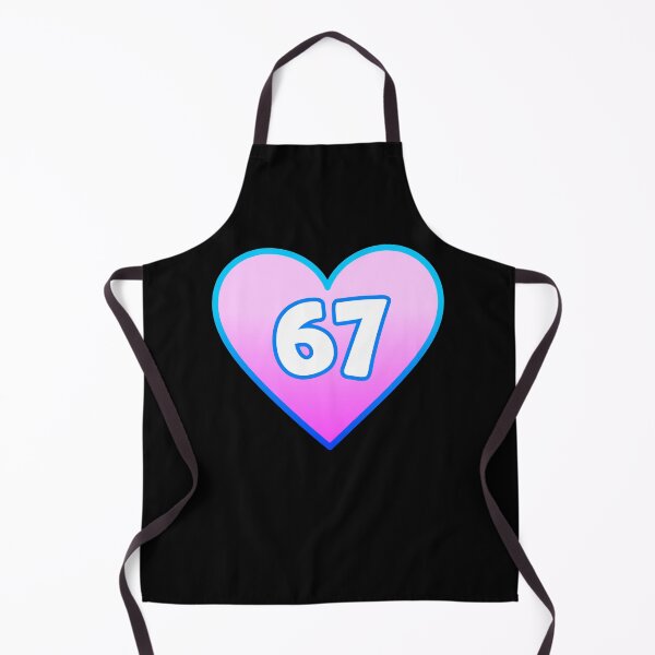 Item preview, Pink Heart 67,Six Seven Blue Outline designed and sold by Memes N Lore .