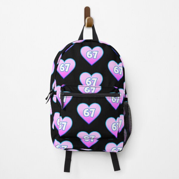 Item preview, Pink Heart 67,Six Seven Blue Outline designed and sold by Memes N Lore .