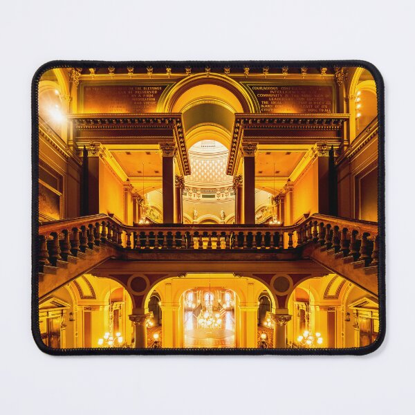 Item preview, The grand staircase of the Iowa statehouse designed and sold by Joel Bader.