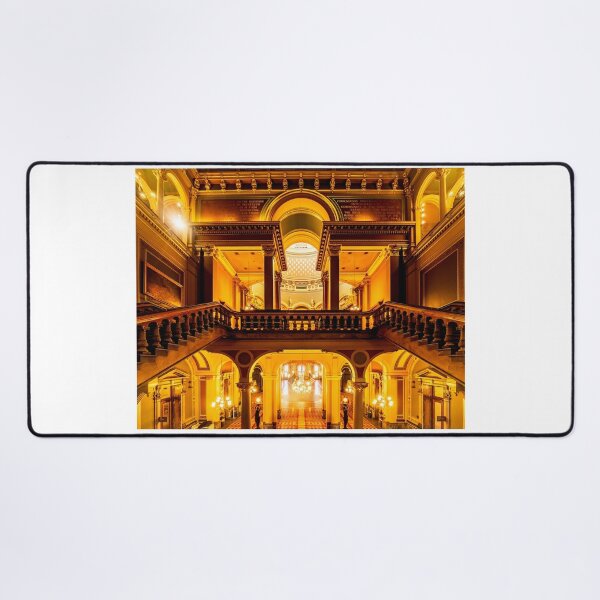 Item preview, The grand staircase of the Iowa statehouse designed and sold by Joel Bader.