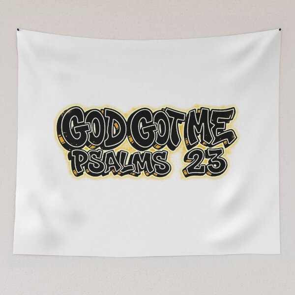 Item preview, God Got Me Psalms 23 - Urban Graffiti Christian Streetwear T-Shirt designed and sold by The Crimson Halo.