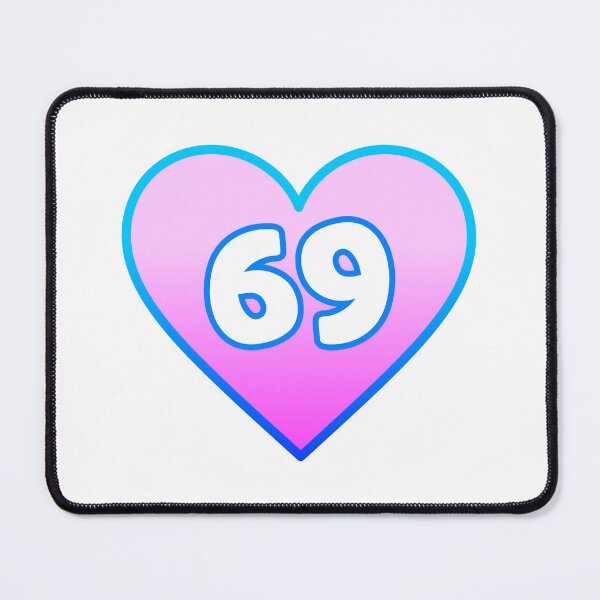 Item preview, Pink Heart 69 Blue Outline designed and sold by Memes N Lore .