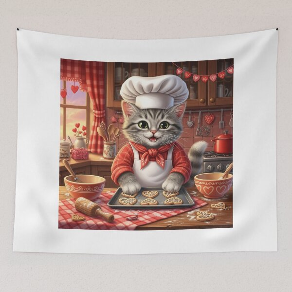 Item preview, Cat Chef Cooking Love designed and sold by PetJoyPrintsCO.