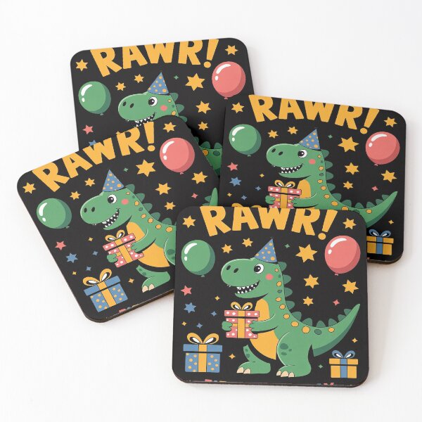 Item preview, Cute Dinosaur Birthday Design for Kids – Rawr Theme designed and sold by jewellmeyers.