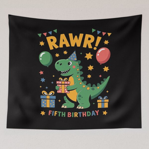 Item preview, Cute Dinosaur Birthday Design for Kids – Rawr Theme designed and sold by jewellmeyers.