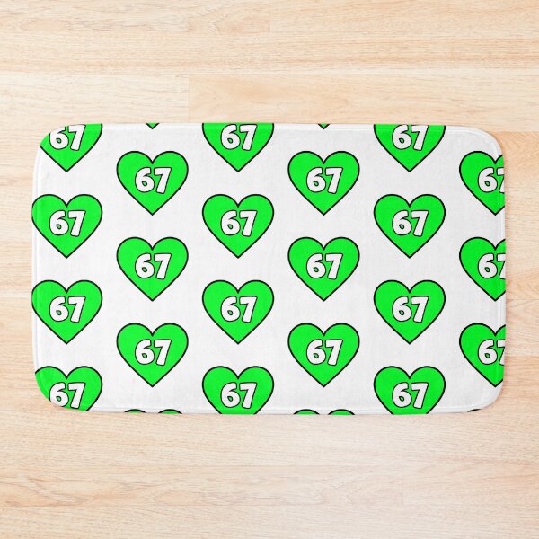 Item preview, Green Heart 67,Six Seven Outline designed and sold by Memes N Lore .