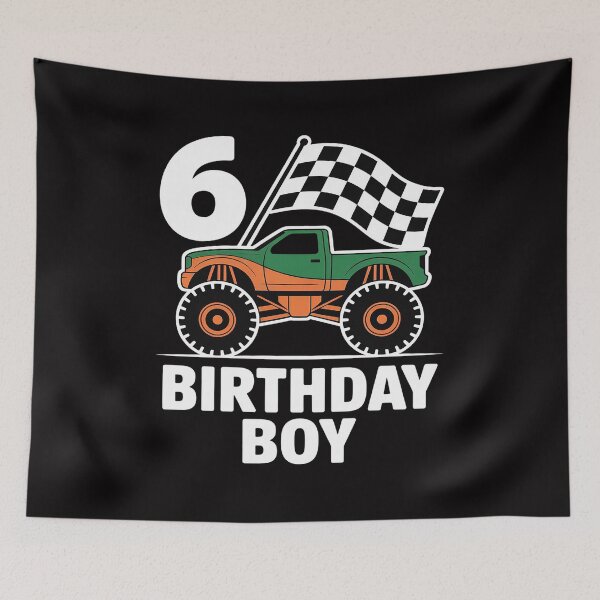 Item preview, Birthday Monster Truck 6 Year Old Boys 6th Party designed and sold by jewellmeyers.