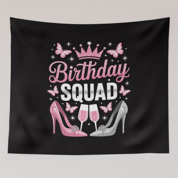 Item preview, Birthday Squad Purple Butterflies High Heels Diva Squad designed and sold by jewellmeyers.