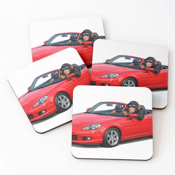 Item preview, Monkey driving a sports car designed and sold by IEKdesigns.
