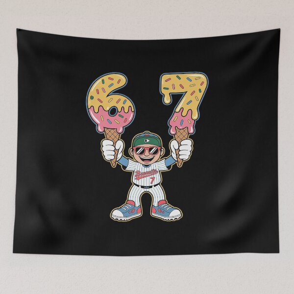 Item preview, Baseball Ice Cream Drip Number 67 Player 67th Birthday Boys designed and sold by traceydowns.