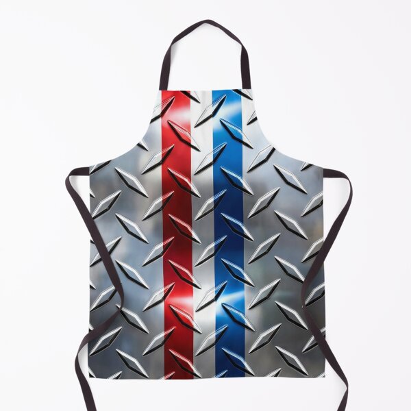 Item preview, Forged Tread: 4-Way Industrial Steel PHONE CASE (CHROME - RED WHITE and BLUE RACING) designed and sold by CleverCulture.