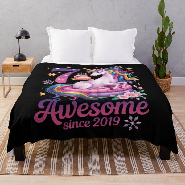 Item preview, 7 Year Old Girl Awesome Since 2019 Unicorn 7th Birthday Girl designed and sold by KristieRamsey.