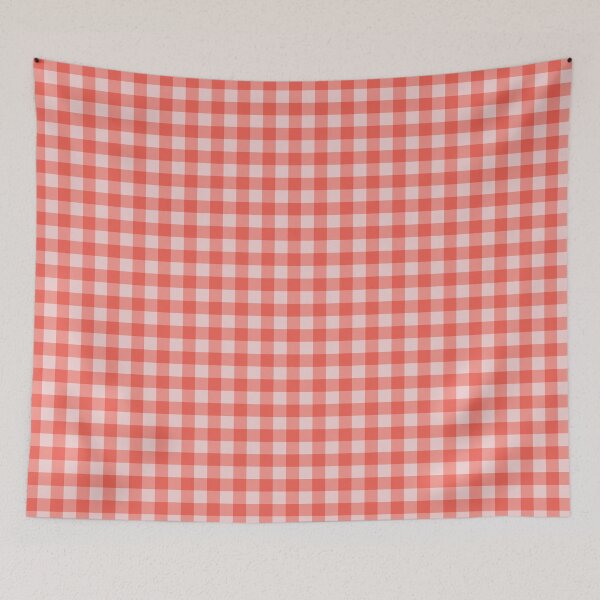 Item preview, Red and soft pink gingham. Red plaid. Red and soft pink checks  designed and sold by LucianaMcHugh.