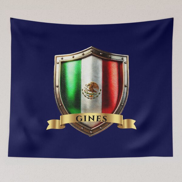 Item preview, Gines Mexican Heritage Crest Shield designed and sold by Highlandkings.