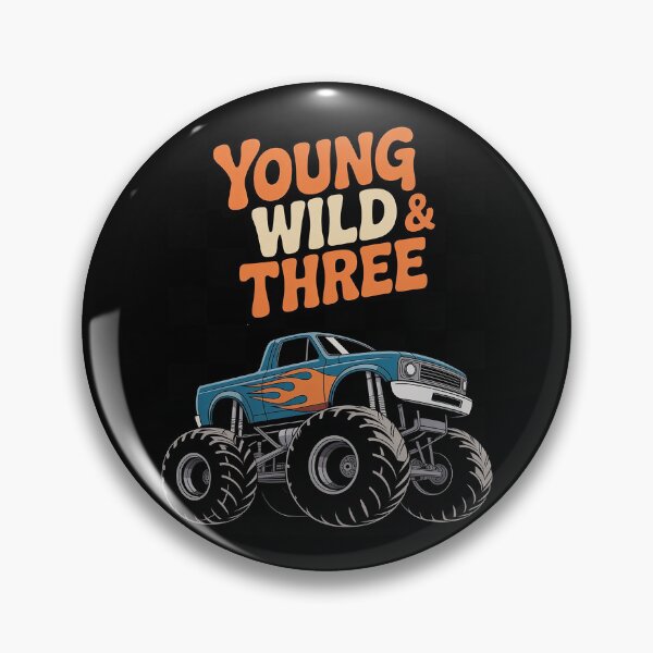 Item preview, 3rd Birthday Monster Truck Young Wild and Three 3 Year Old designed and sold by KristieRamsey.