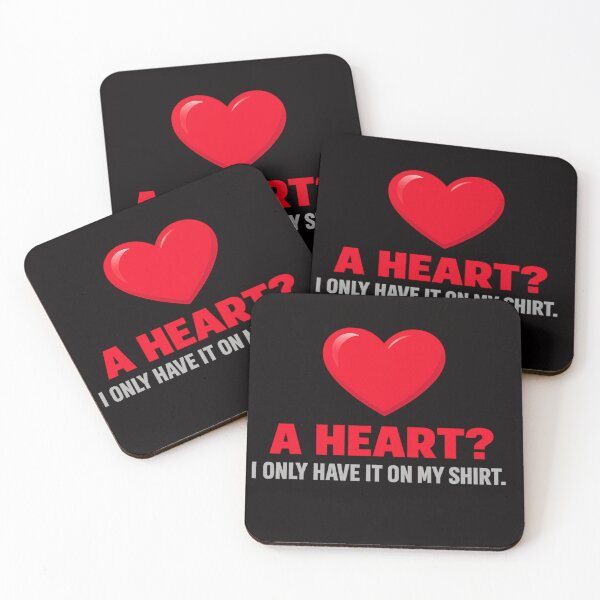 Item preview, A Heart? I Only Have It On My Shirt – Anti Valentine Red Heart Typography Design designed and sold by FrameFlow.