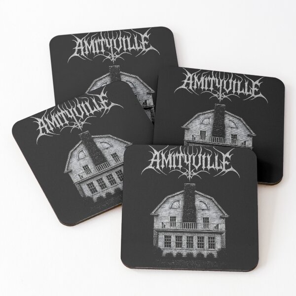 Item preview, Amityville Haunted House – Dark Horror Metal Logo Art designed and sold by Mortisigil.