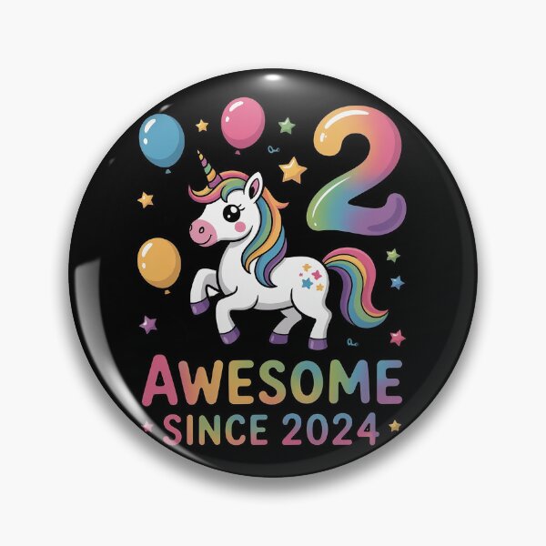 Item preview, 2 Year Old Girl Awesome Since 2024 Unicorn 2nd Birthday Girl designed and sold by traceydowns.