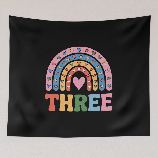 Item preview, 3 Years Old Rainbow 3rd Birthday Gift for Girls Boys Kids designed and sold by traceydowns.