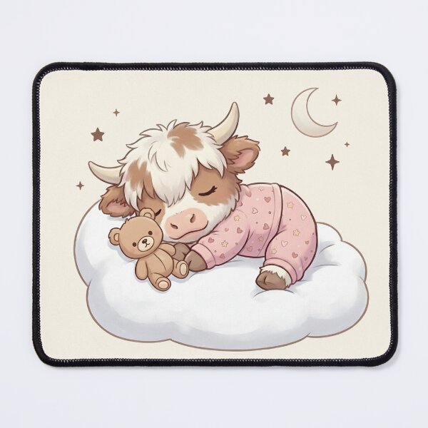 Item preview, Baby Girl Highland Cow Dreaming designed and sold by HumTumMe.