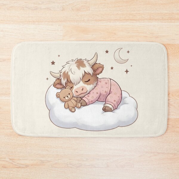 Item preview, Baby Girl Highland Cow Dreaming designed and sold by HumTumMe.