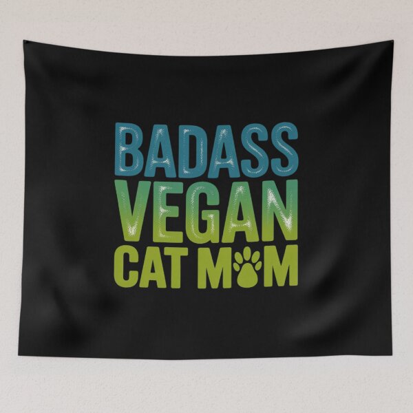 Item preview, Badass Vegan Cat Mom Cute Vegan for Cat Lovers designed and sold by traceydowns.