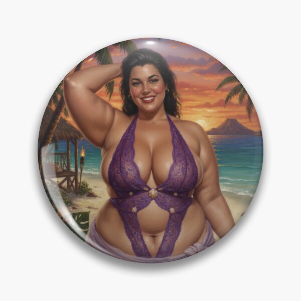 Item preview,  big beautiful  women  latin lady at the beach in noon designed and sold by Chubby Chase.