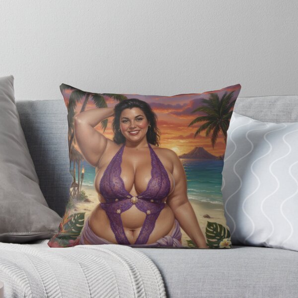 Item preview,  big beautiful  women  latin lady at the beach in noon designed and sold by Chubby Chase.