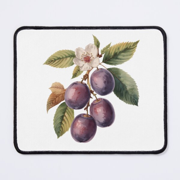 Item preview, Vintage Watercolor Purple Plum Branch designed and sold by silviaol.