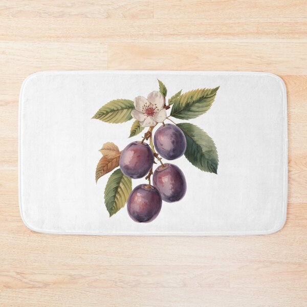 Item preview, Vintage Watercolor Purple Plum Branch  designed and sold by silviaol.