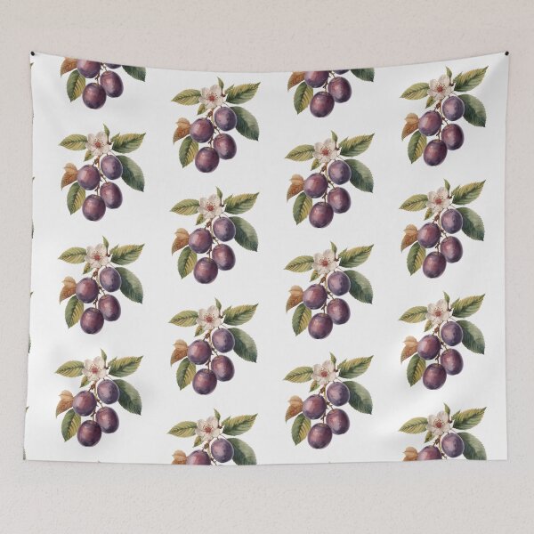 Item preview, Vintage Watercolor Purple Plum Branch  designed and sold by silviaol.
