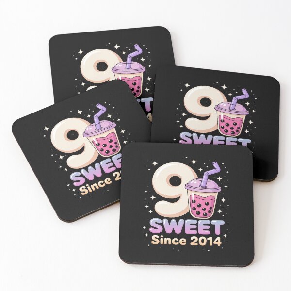 Item preview, 9 Years Old Birthday Bubble Tea Boba Lover Anime Kawaii Kids designed and sold by KristieRamsey.