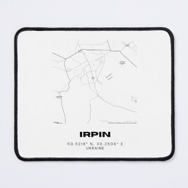Item preview, Irpin Ukraine Map Print | Coordinates Minimalist City Wall Art designed and sold by RM-Journey.