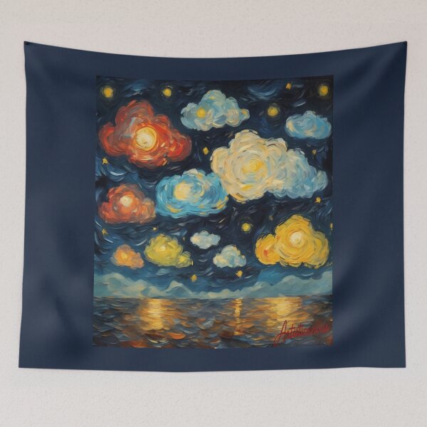 Item preview,  "Colorful Night Sky: Dreamy Energy" designed and sold by Artisticanvas.