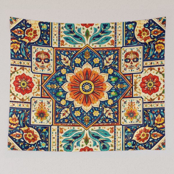 Item preview, Mexico Folk Art Pattern  designed and sold by Myra365Art.