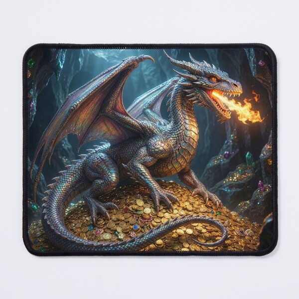 Item preview, Dragon with Its Hoard of Gold designed and sold by Tridentulus.
