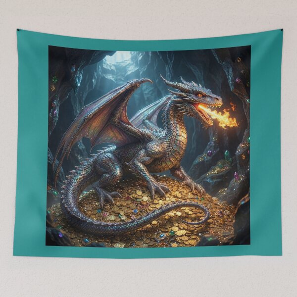 Item preview, Dragon with Its Hoard of Gold designed and sold by Tridentulus.