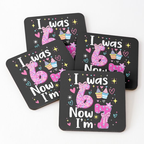 Item preview, I Was 6 Now I’m 7 Cute Birthday Girl Design Gifts For Girls Kids designed and sold by ArmyAbodo.
