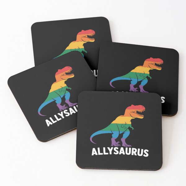 Item preview, Allysaurus Dinosaur in Rainbow Flag for Ally LGBT Pride designed and sold by Morphologiona.