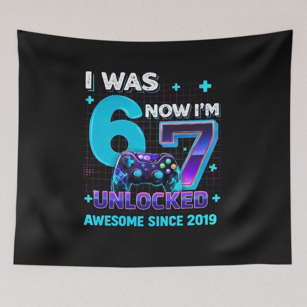 Item preview, I Was 6 Now I’m 7 Gaming Birthday Boy Design Awesome Since 2019 Gifts For Boys Kids designed and sold by ArmyAbodo.