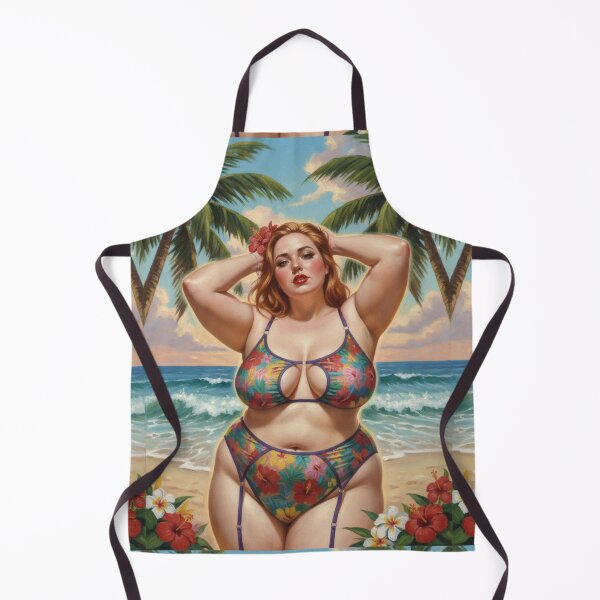 Item preview, wide Mature big beautiful women latin lady at the beach designed and sold by Chubby Chase.