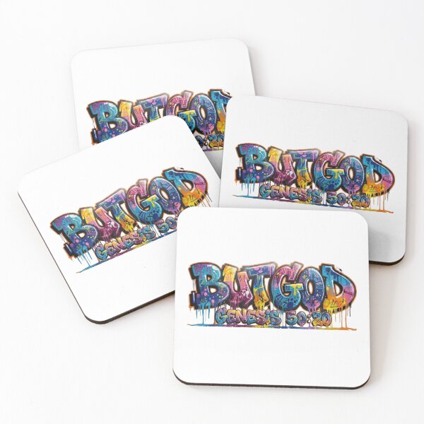 Item preview, But God Genesis 50:20 - Colorful Urban Graffiti Christian T-Shirt designed and sold by The Crimson Halo.
