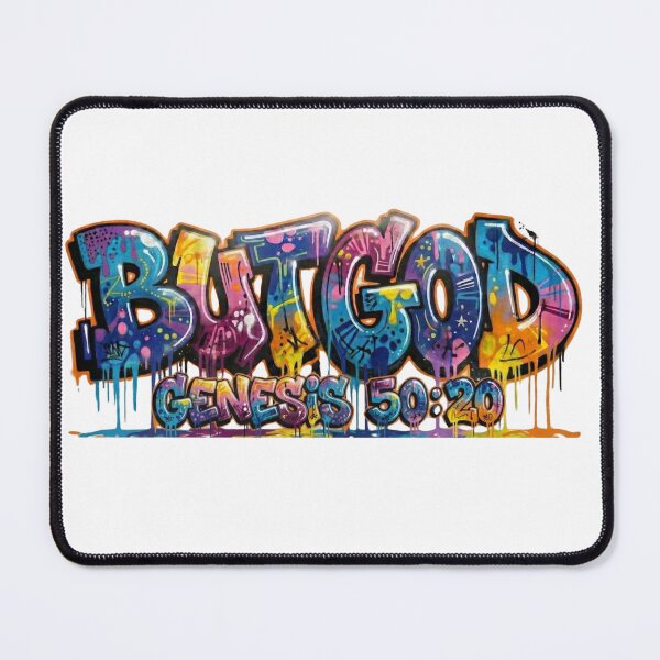 Item preview, But God Genesis 50:20 - Colorful Urban Graffiti Christian T-Shirt designed and sold by The Crimson Halo.