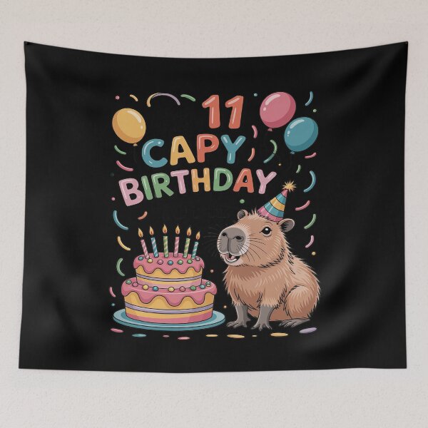Item preview, I'm 11 Capy Birthday To Me 11th Capybara Bday designed and sold by Libbysharts.