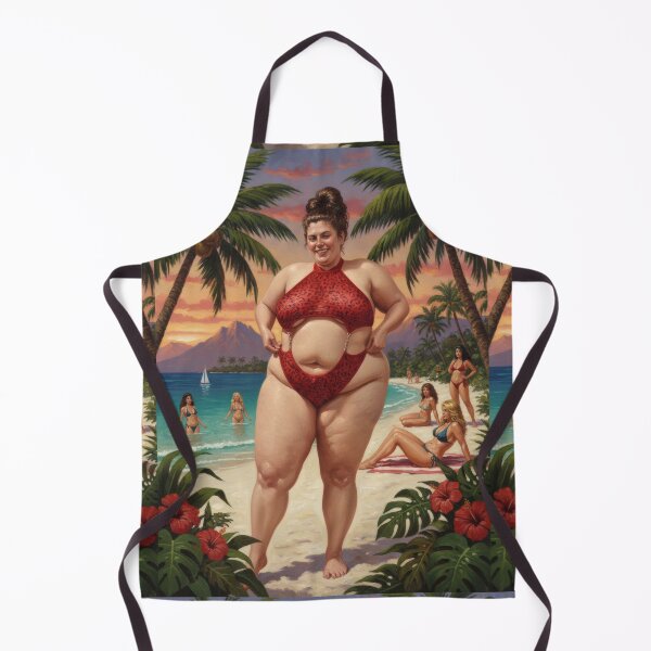 Item preview, Wide Mature big beautiful women at the beach designed and sold by Chubby Chase.