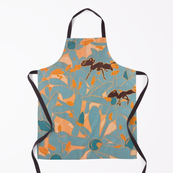 Item preview, Ants with Blue Leaves Nature Inspired Artwork designed and sold by hayleygpaints.