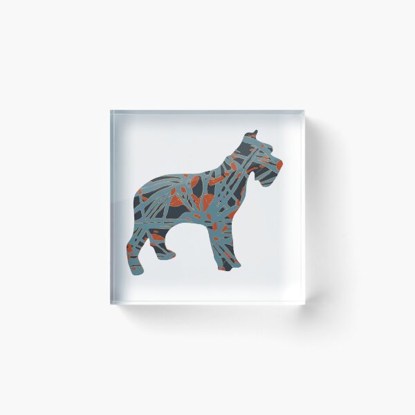 Item preview, Abstract Dog Silhouette with Bottlebrush Inspired Pattern designed and sold by hayleygpaints.